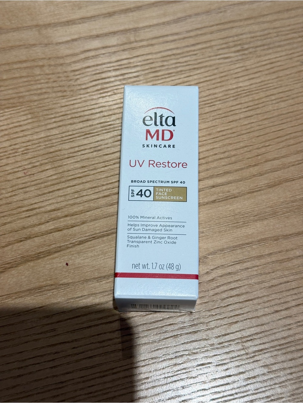 EltaMD White Box with Red Accent Strip
